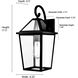 Eston 1 Light 17.5 inch Textured Black Outdoor Wall Sconce